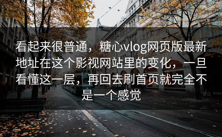 看起来很普通，糖心vlog网页版最新地址在这个影视网站里的变化，一旦看懂这一层，再回去刷首页就完全不是一个感觉
